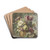 Blumenstrau in einem figurativ mit einem Putto gestaltenen Topf, dabei ein Vogelnest, im Hintergrund eine Statue by Willem van Leen Drink Coasters - set of 4 Blumenstrau in einem figurativ mit einem Putto gestaltenen Topf, dabei ein Vogelnest, im Hintergrund eine Statue by Willem van Leen Drink Coasters - set of 4