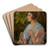 Portrait of a Lady by Teodor Axentowicz Art Drink Coaster set