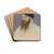 Bildnis eines Mannes mit schwarzem Barett by Hans Hug Kluber Drink Coasters - set of 4