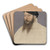 Bildnis eines Mannes mit schwarzem Barett by Hans Hug Kluber Art Drink Coaster set