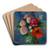 Bouquet with Poppy by William James Glackens Art Drink Coaster set