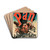 Pan by Jules Chret Drink Coasters - set of 4