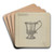 Silver Cup by Herman Bader Art Drink Coaster set Silver Cup by Herman Bader Art Drink Coaster set
