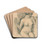 Seated female nude by Armand Rassenfosse Drink Coasters - set of 4