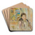 Femme Dans Un Intrieur by Pierre-Auguste Renoir Art Drink Coaster set