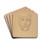 Autoportret by Stanisaw Wyspiaski Drink Coasters - set of 4