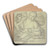 Mdchen mit Triton und Fischen by Cornelis De Wael Art Drink Coaster set
