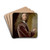 Portrait of William Congreve by Sir Godfrey Kneller Drink Coasters - set of 4 Portrait of William Congreve by Sir Godfrey Kneller Drink Coasters - set of 4