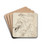The Fall of Phaeton by Raymond Lafage Drink Coasters - set of 4 The Fall of Phaeton by Raymond Lafage Drink Coasters - set of 4