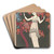 L'Arbre de science /Robe du soir de Doeuillet by George Barbier Art Drink Coaster set