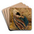 An Old Woman with Cat by Max Liebermann Art Drink Coaster set