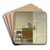 Interior with a bust by Vilhelm Hammershi Art Drink Coaster set