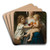 Les Oranges by William Bouguereau Art Drink Coaster set