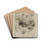 Dichtes Buschwerk an einer Quelle by Hans Thoma Drink Coasters - set of 4 Dichtes Buschwerk an einer Quelle by Hans Thoma Drink Coasters - set of 4