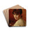 A Coquettish Glance by Conrad Kiesel Drink Coasters - set of 4