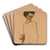 Selbstbildnis by Egon Schiele Art Drink Coaster set
