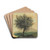 Ohne Titel (Laubbaum in Landschaft) by Karl Wiener Drink Coasters - set of 4