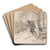 Venturing downhill by Hans Gude Art Drink Coaster set