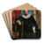 Portrait of Rogier Le Witer by Jacob Jordaens Art Drink Coaster set Portrait of Rogier Le Witer by Jacob Jordaens Art Drink Coaster set