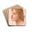 Study Of A Woman's Head by William Bouguereau Drink Coasters - set of 4 Study Of A Woman's Head by William Bouguereau Drink Coasters - set of 4