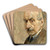 Selbstbildnis, Bste im Dreiviertelprofil nach links by Max Liebermann Art Drink Coaster set