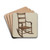 Rocking Chair by John Price Drink Coasters - set of 4