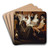 The Newspaper In The Countryside by Henry Fuseli Art Drink Coaster set