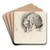 Woman's head, bent backwards by David Humbert de Superville Art Drink Coaster set