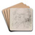 Portrait of a Man by James Ensor Art Drink Coaster set