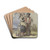 Farmers on a path by Jakob Becker Drink Coasters - set of 4