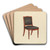 Side Chair by Frank Wenger Art Drink Coaster set