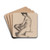 NudeWoman by George Wesley Bellows Drink Coasters - set of 4