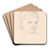 Karolina by Jean Antoine Verschaeren Art Drink Coaster set