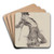 Fisherman Falling in the Water by James Ensor Art Drink Coaster set