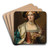 Portrait of a noblewoman by Cesare Auguste Detti Art Drink Coaster set Portrait of a noblewoman by Cesare Auguste Detti Art Drink Coaster set