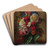 Still Life With Flowers And Strawberries by George Henry Hall Art Drink Coaster set