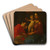 Madonna and Child, worshipped by St Carlo Borromeo by Simone Cantarini Art Drink Coaster set Madonna and Child, worshipped by St Carlo Borromeo by Simone Cantarini Art Drink Coaster set