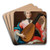 An Elegant Lady With A Lute by Southern German School Art Drink Coaster set