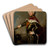 Portrait of Frederick II of Prussia (1712-1786) by Antoine Pesne Art Drink Coaster set