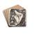 Head by Leo Gestel Drink Coasters - set of 4