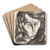 Head by Leo Gestel Art Drink Coaster set