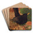 Merle Noir by Lo-Paul Robert Art Drink Coaster set Merle Noir by Lo-Paul Robert Art Drink Coaster set