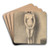 Study for 'Poseuses' by Georges Seurat Art Drink Coaster set