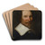 Portrait of a Man by Abraham de Vries Art Drink Coaster set