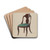 Side Chair by Frank Wenger Drink Coasters - set of 4