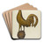 Weather Vane - Cock by Ben Lassen Art Drink Coaster set