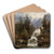Jger am Wasserfall by Josef Thoma Art Drink Coaster set