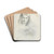 Head of a Man and Figure Studies by Theodor von Holst Drink Coasters - set of 4