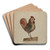 Pa. German Toy Rooster with Bellows by Isabelle De Strange Art Drink Coaster set