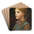 Portrait Of A Girl by Albert Anker Art Drink Coaster set